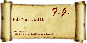 Föcs Judit névjegykártya